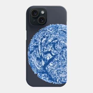 Blue Moon Vortex Abstract Art Phone Case