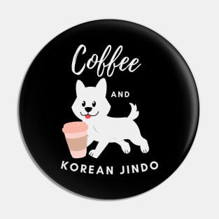 COFFEE AND KOREAN JINDO Pin