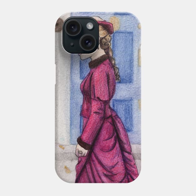 Victorian Woman Pondering Phone Case by DamSamiam