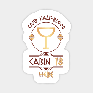 Cabin #18 in Camp Half Blood, Child of Hebe – Percy Jackson inspired design Magnet