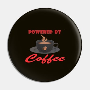 Powered by Coffee Dark Pin