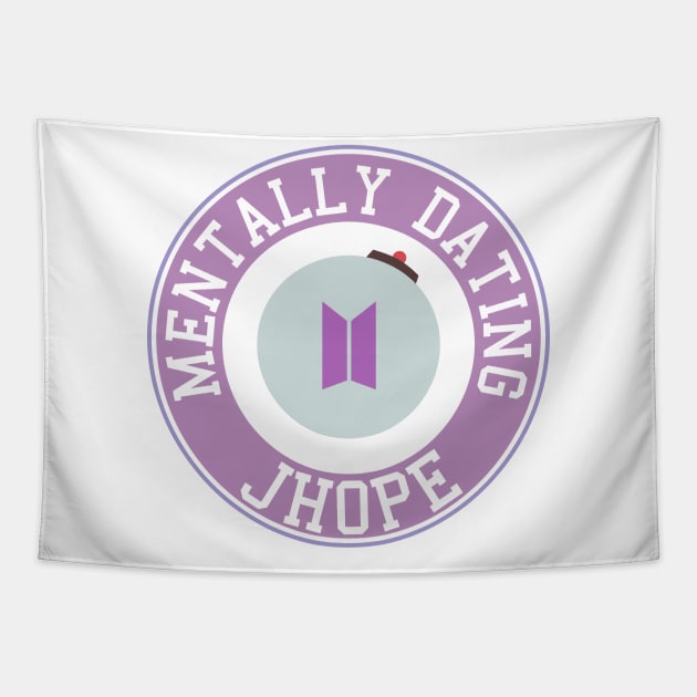 Mentally dating BTS Jhope logo Tapestry by Oricca