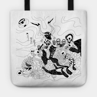 the alien coven of Goya in ecopop pattern Tote