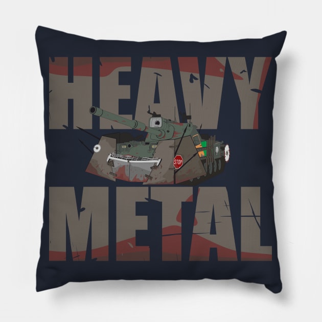 US M48 Patton tank in Heavy Metal body kit Pillow by FAawRay