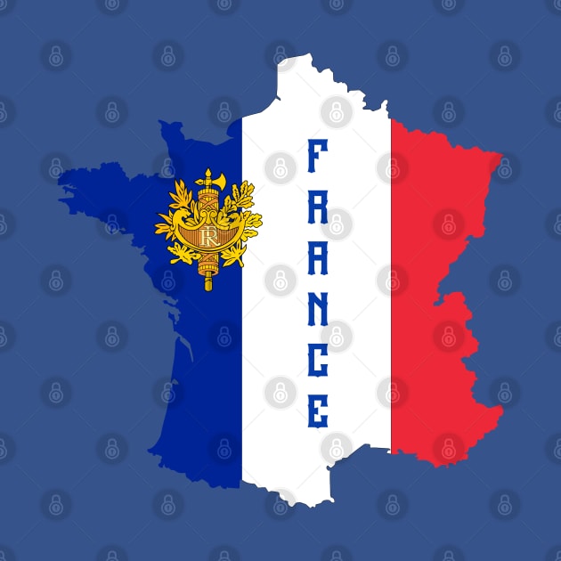 France flag & map by Travellers