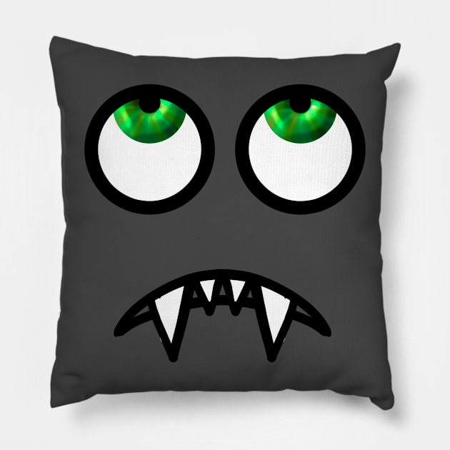 Over It Monster Face Pillow by SirGreenKnight