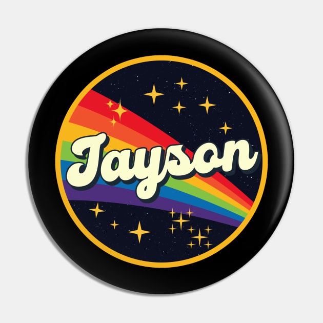 Jayson // Rainbow In Space Vintage Style Pin by LMW Art
