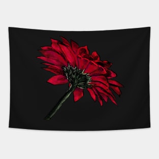 Red Gerbera Tapestry