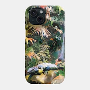 Rainforest Iguana Phone Case