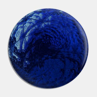 Blue September Birthstone Crystal Pin