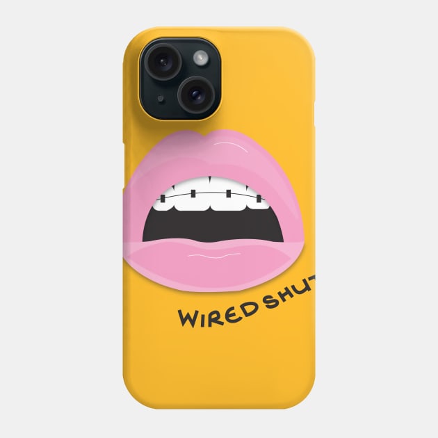 Wired Shut Logo Black Font Phone Case by wiredshutpodcast