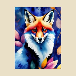 Foxy Floral Watercolor T-Shirt