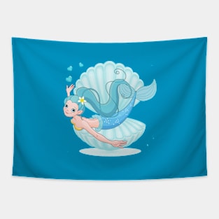 Love Mermaid Tapestry