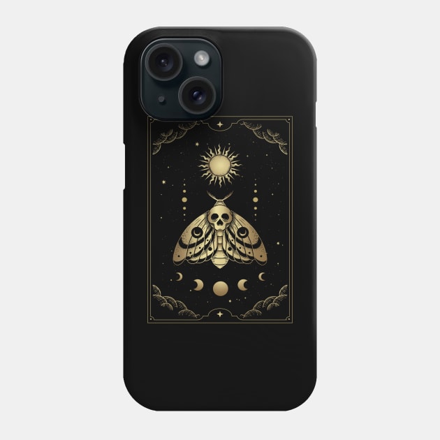 Death Head Moth Phone Case by Moon Phase Design