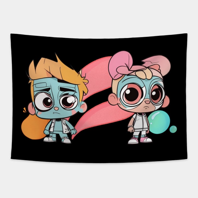 Cute Cartoon Characters! Tapestry by SocietyTwentyThree