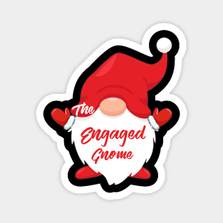 The Engaged Gnome Matching Family Christmas Pajama Magnet