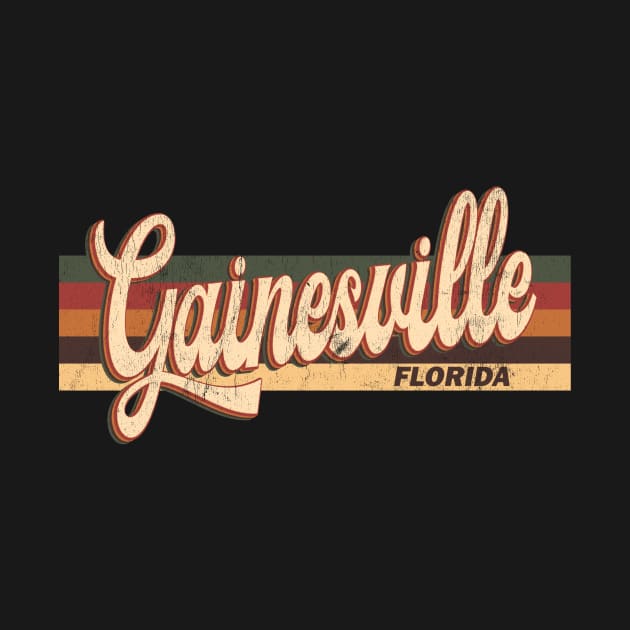 Gainesville Florida Retro Vintage 70s 80s Design by Happy as I travel