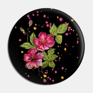 Floral Illustration Pin