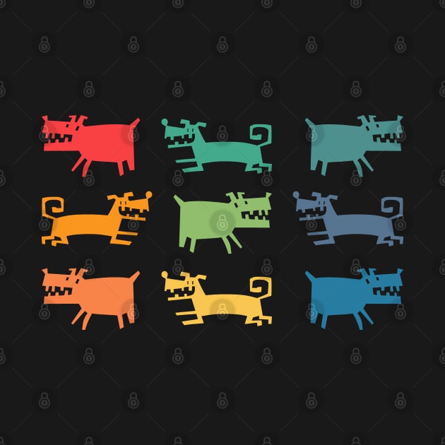 Crazy doggy pattern by PrintSoulDesigns