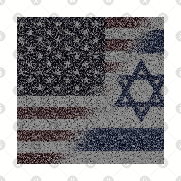 American and Israeli Flag Blended by designs-by-ann