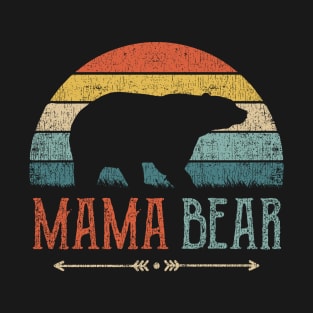 Mama Bear Vintage Mum Mother's Day Retro Mom T-Shirt