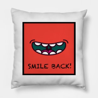 Smile Back v2: Bits Slapped Pillow