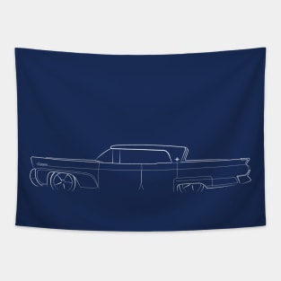 1958 Lincoln Continental - profile stencil, white Tapestry