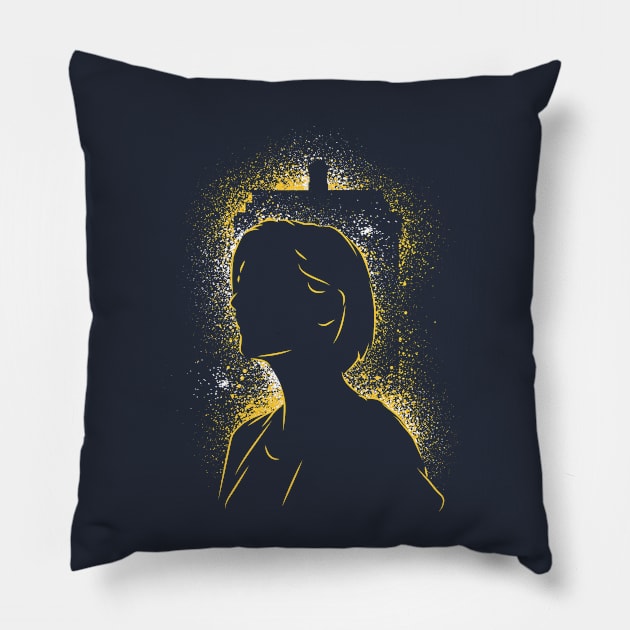 Time Lady Pillow by BrayInk