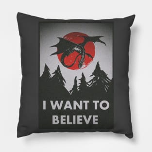 i want to belive dragon x files retro Pillow