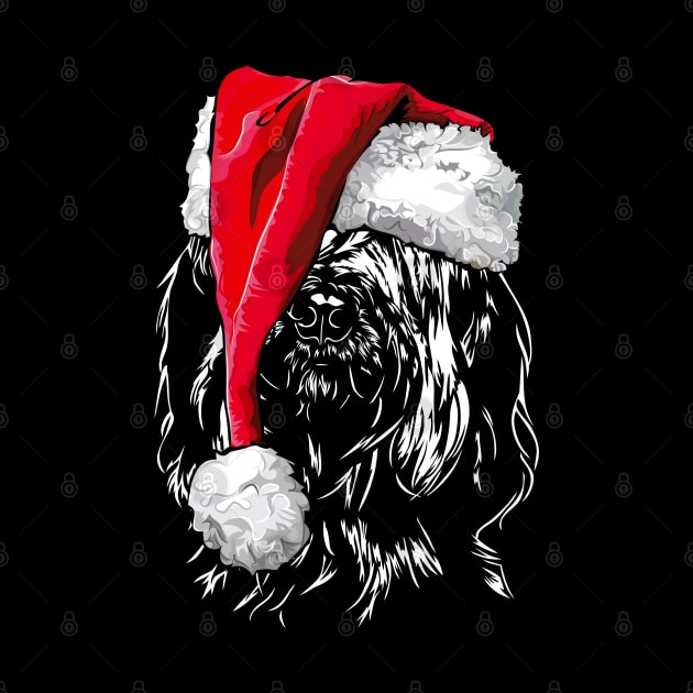 Funny Briard Santa Christmas dog mom by wilsigns