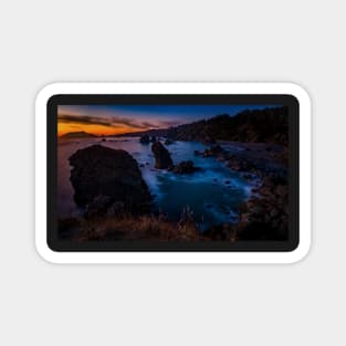 Sunset at a Rocky Northern California Beach Magnet