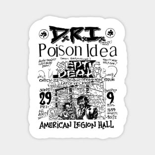 D.R.I. / Poison Idea / Septic Death Punk Flyer Magnet