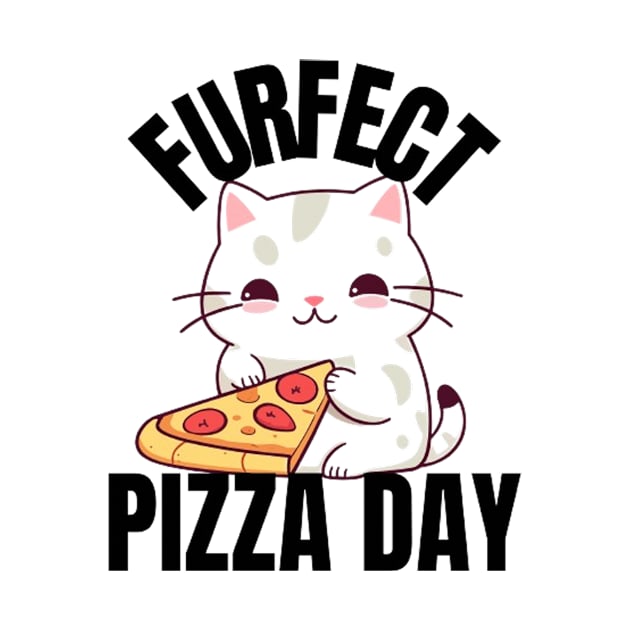 A Cat Enjoying a Furfect Pizza Day by Josh Diaz Villegas