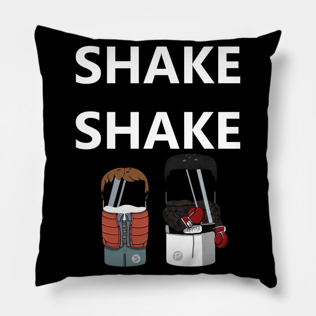 Shake Shake Shake. Pillow by freezethecomedian