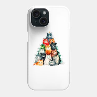 Cat Christmas Tree Phone Case