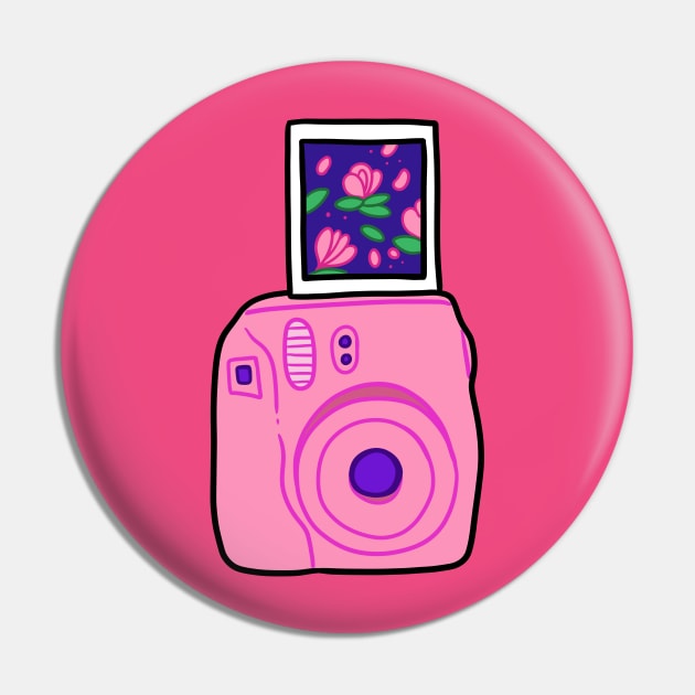 Pink Polaroid Pin by StripedCactusArt