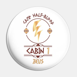 Cabin #1 in Camp Half Blood, Child of Zeus – Percy Jackson inspired design Pin