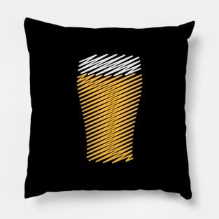 Beer Glass (Beer Drinker / Pale Ale / Scribble) Pillow