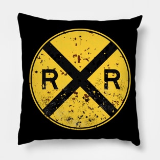 Railroad Xing Sign (weathered) Pillow