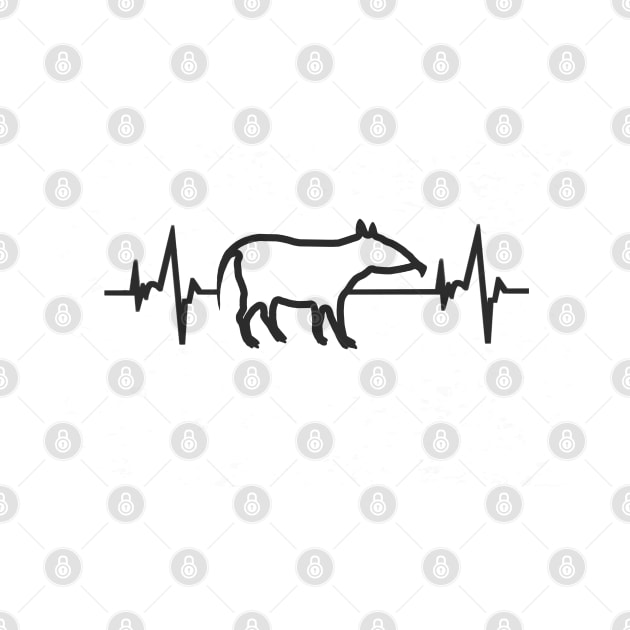random tapir ECG design heartbeat jungle by FindYourFavouriteDesign