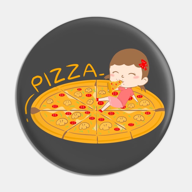 Cute girl eat pizza Pin by Gift Me Things