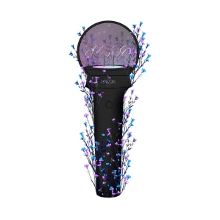 version balck AESPA Floral Lightstick kpop version2 T-Shirt