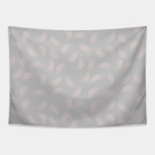 Half Circles From Blush and Grey Abstract Collection Tapestry