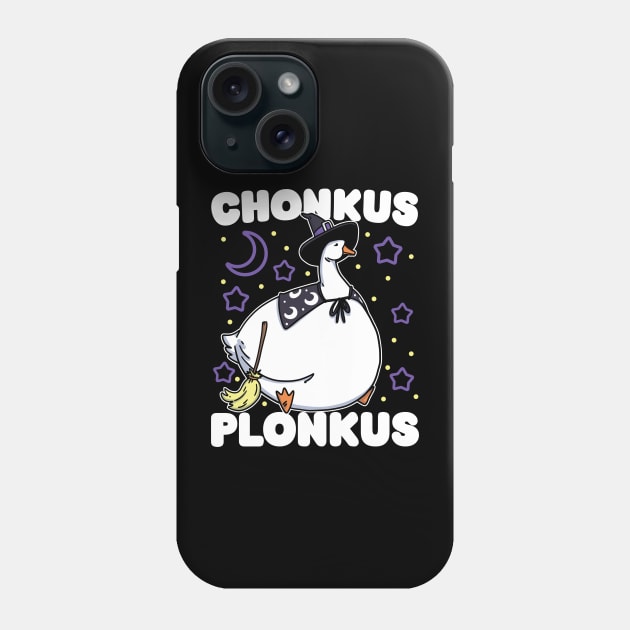 Chonkus Plonkus - Funny Cute Witch Goose Honkus Ponkus Parody Design - Ideal for Fun Halloween Costume Party, Gift, Kids and Adults Phone Case by ZowPig Shirts