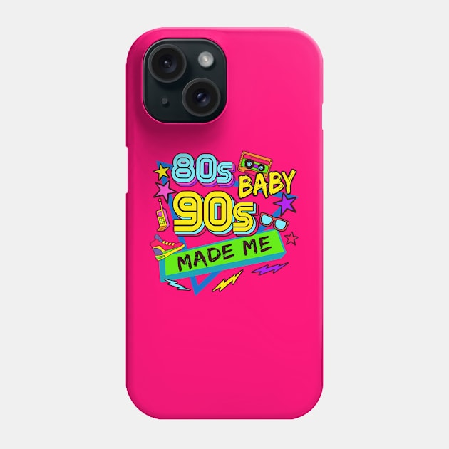 80s Baby 90s Made Me Retro Vintage Style Phone Case by Pop Cult Store