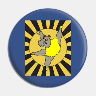 Dancing Ballerina Ballet Hippopotamus Pin