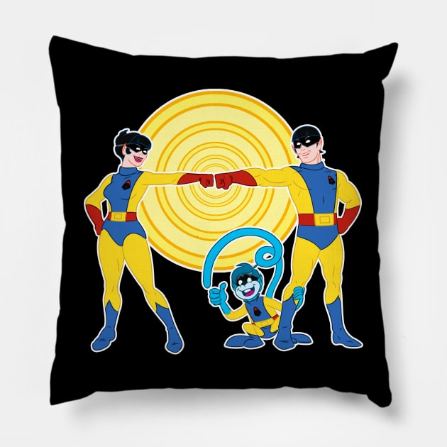 Wonder twins space Pillow by AlanSchell76