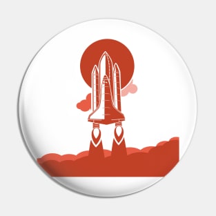 Flying Rocket Pin