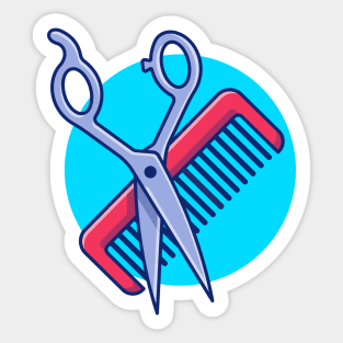 Hair Scissors Pastel Pattern Sticker for Sale by XOOXOO