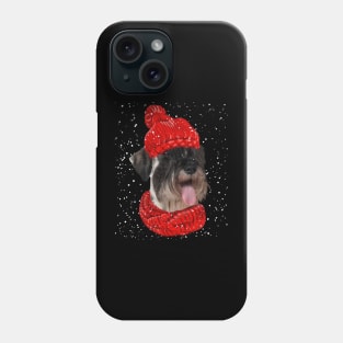 Standard Poodles Wearing Red Hat And Scarf Christmas Phone Case